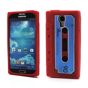 Силиконов гръб ТПУ за Samsung Galaxy S4 I9500 / S4 I9505 / S4 Value Edition I9515 червена касета
